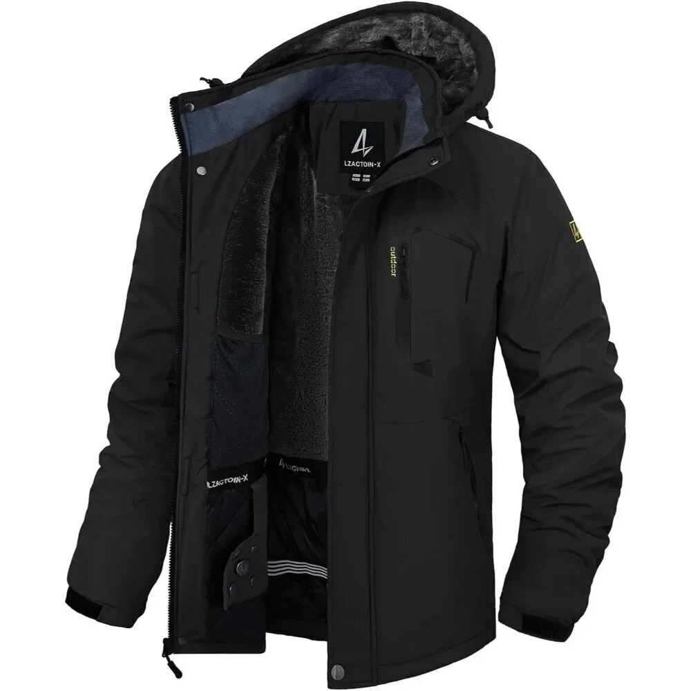 Men's Winter Ski Jacket Waterproof Fleece Coat Warm Insulated Snowboard Jackets